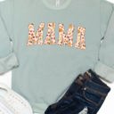 Large Sage Fall Leaf MAMA Graphic Sweatshirt