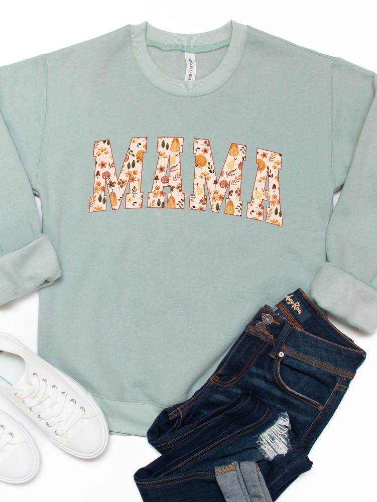 Fall Leaf MAMA Graphic Sweatshirt