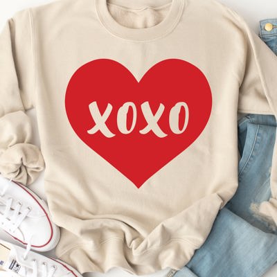 XOXO Heart Graphic Sweatshirt