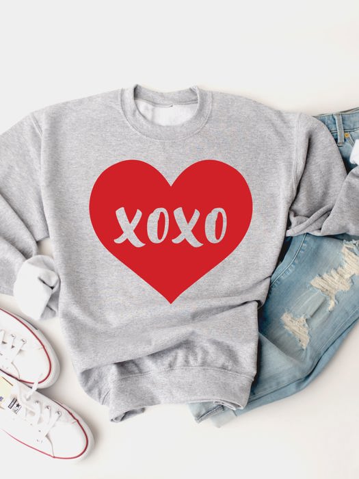 XOXO Heart Graphic Sweatshirt