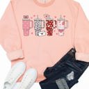 Medium Peach Valentine Stanley Cups Graphic Sweatshirt