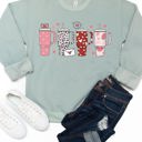 Medium Sage Valentine Stanley Cups Graphic Sweatshirt