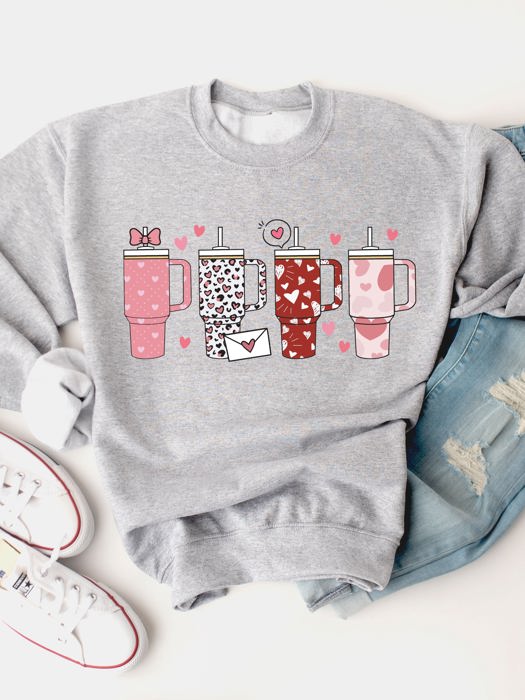 Valentine Stanley Cups Graphic Sweatshirt