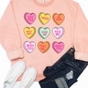  Conversation Hearts Graphic Sweatshirt