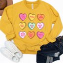  Conversation Hearts Graphic Sweatshirt