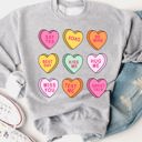  Conversation Hearts Graphic Sweatshirt