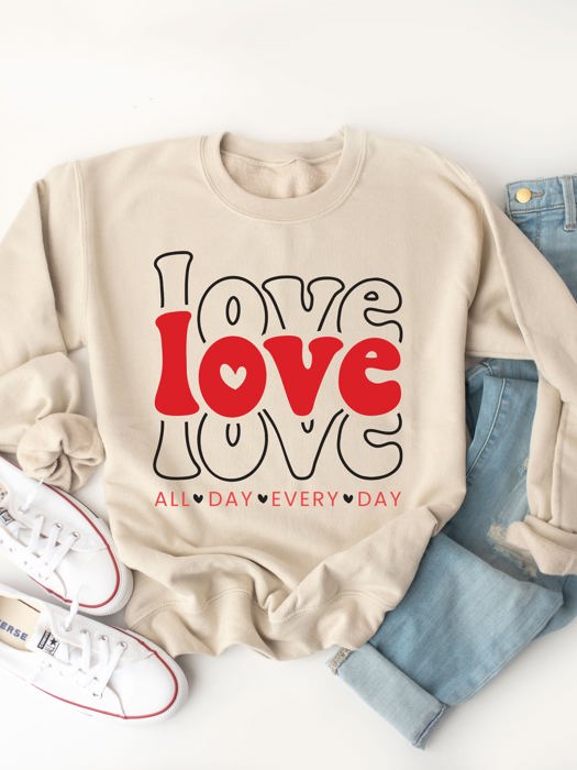 LOVE All Day Every Day Graphic Sweatshirt