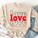 Medium Tan LOVE All Day Every Day Graphic Sweatshirt