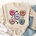  Go Away Conversation Hearts Graphic Sweatshirt