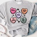  Go Away Conversation Hearts Graphic Sweatshirt