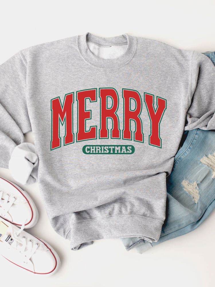 Merry Christmas Bold Graphic Sweatshirt