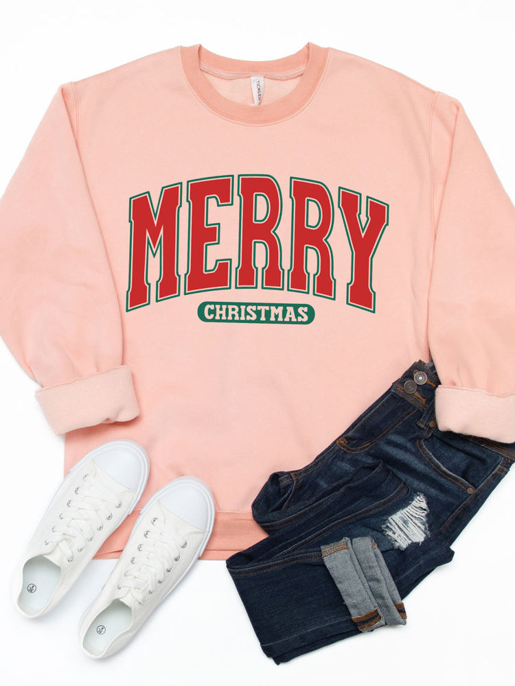 Merry Christmas Bold Graphic Sweatshirt