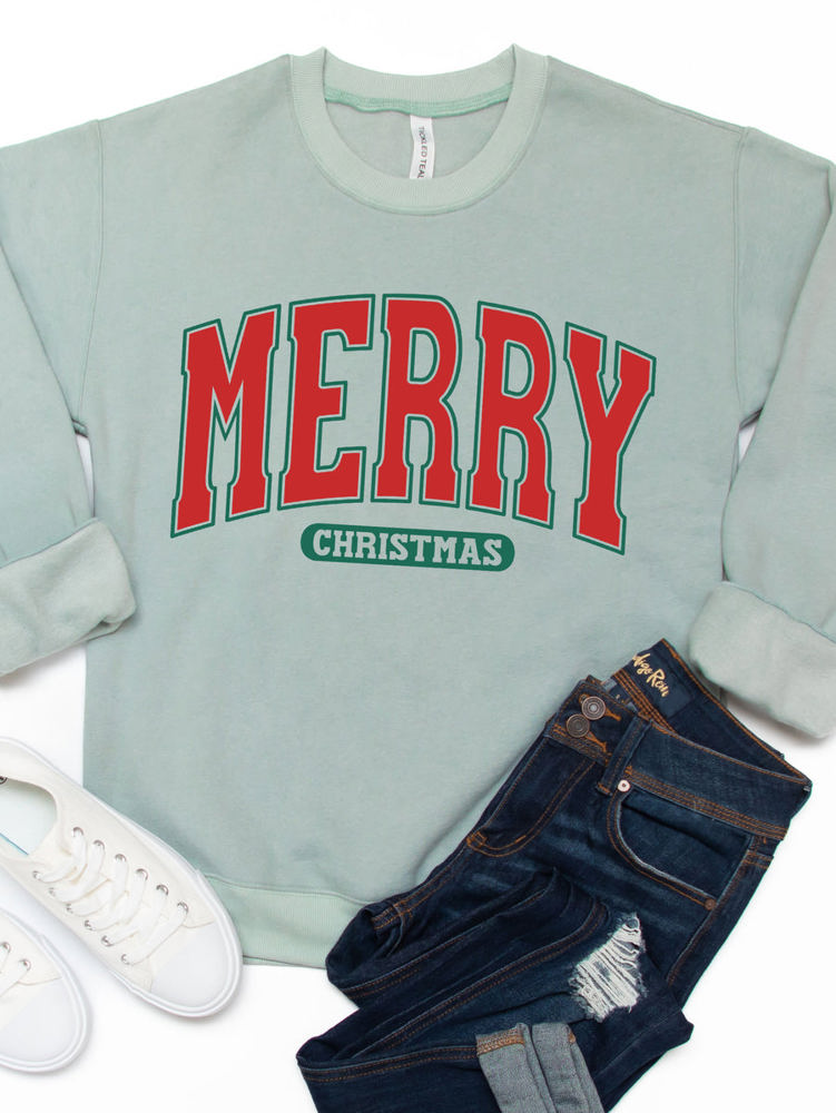 Merry Christmas Bold Graphic Sweatshirt