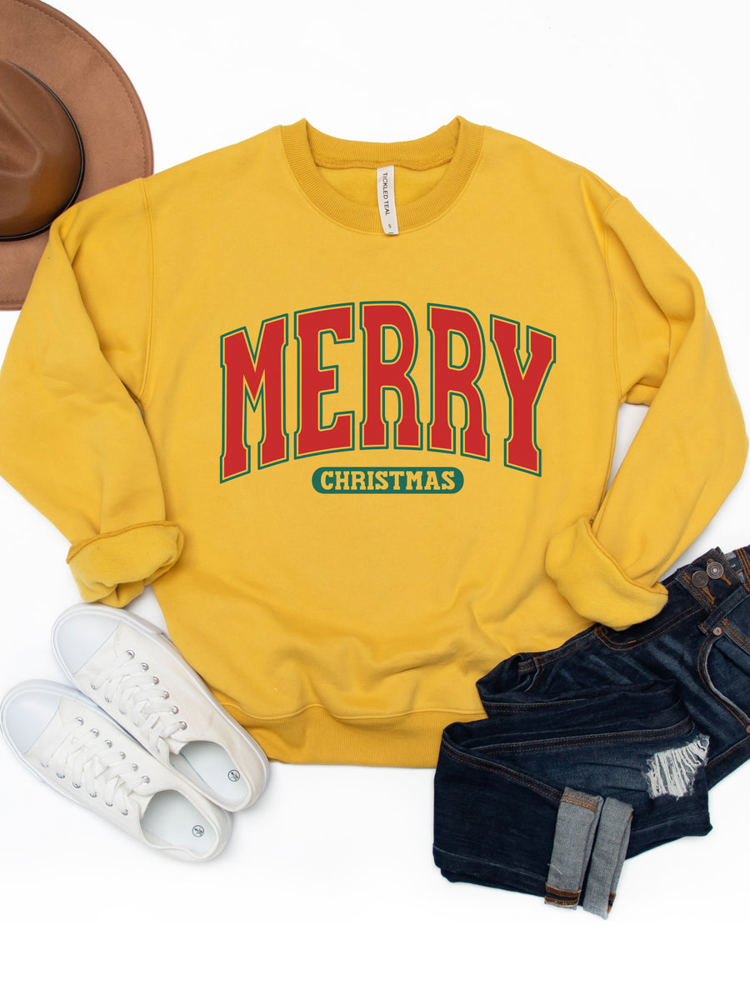 Merry Christmas Bold Graphic Sweatshirt