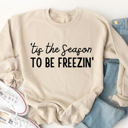 Medium Tan ’Tis The Season To Be Freezin’ Graphic Sweatshirt