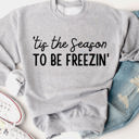 XL Gray ’Tis The Season To Be Freezin’ Graphic Sweatshirt