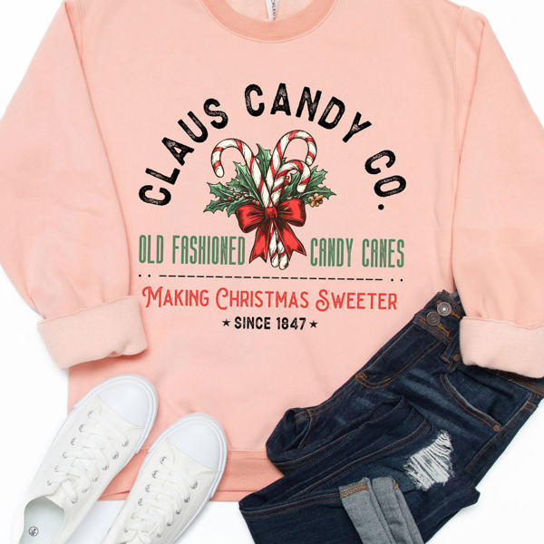 Claus Candy Co. Graphic Sweatshirt