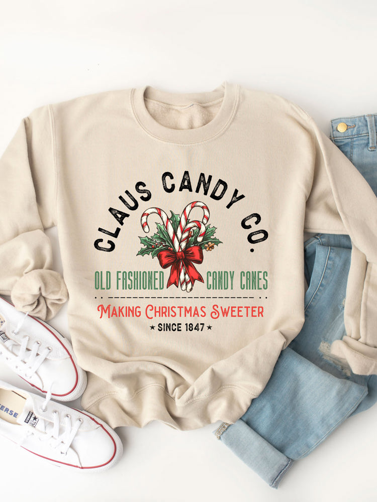 Claus Candy Co. Graphic Sweatshirt