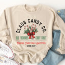 Large Tan Claus Candy Co. Graphic Sweatshirt