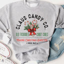 Large Gray Claus Candy Co. Graphic Sweatshirt