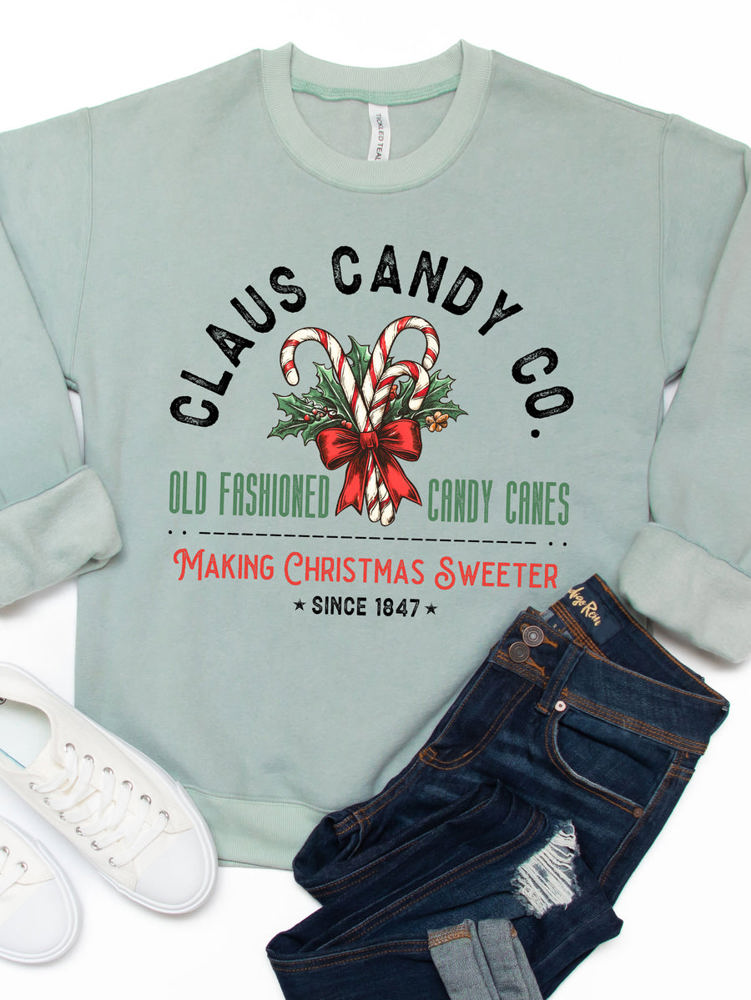 Claus Candy Co. Graphic Sweatshirt