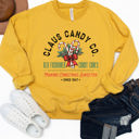 Large Yellow Claus Candy Co. Graphic Sweatshirt