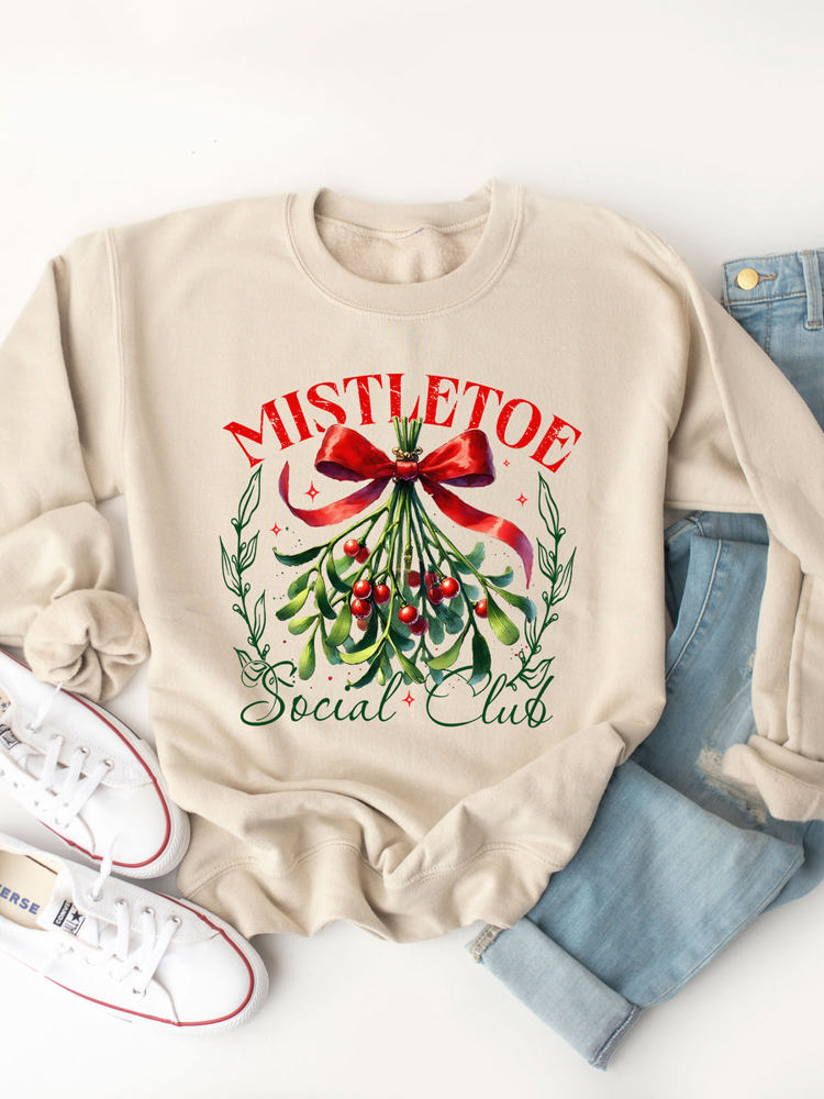 Mistletoe Social Club Coquette Graphic Sweatshirt