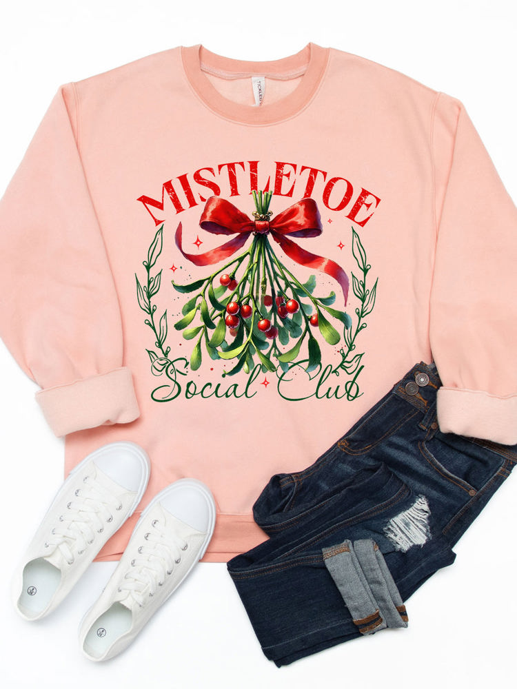 Mistletoe Social Club Coquette Graphic Sweatshirt