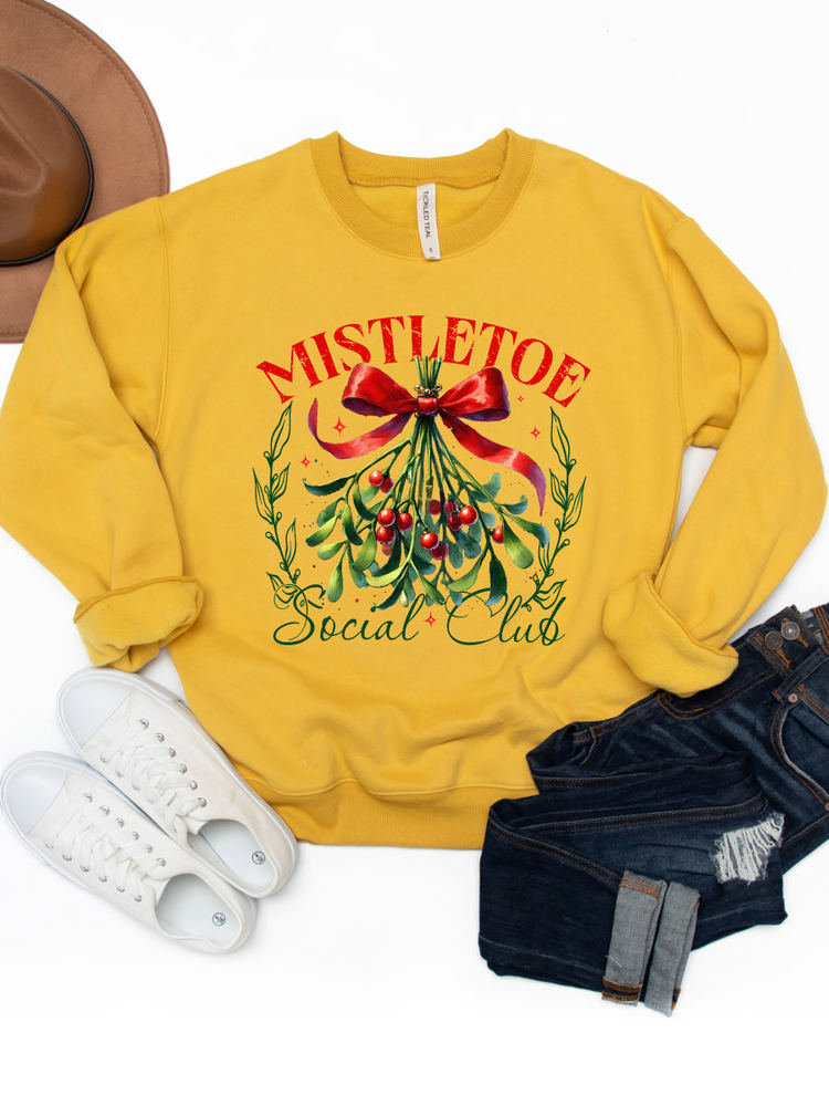 Mistletoe Social Club Coquette Graphic Sweatshirt