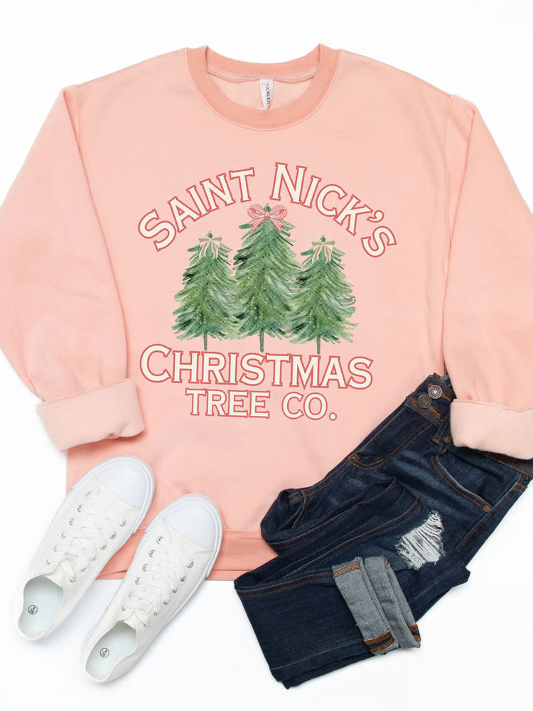 Saint Nicks Christmas Tree Co. Graphic Sweatshirt