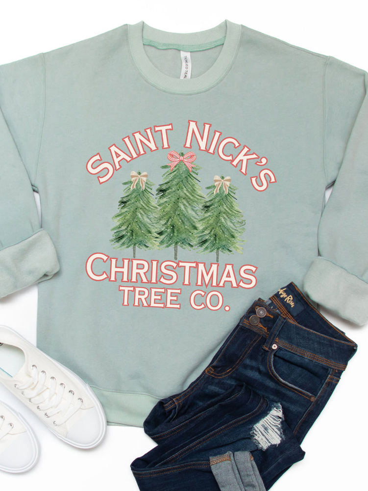 Saint Nicks Christmas Tree Co. Graphic Sweatshirt