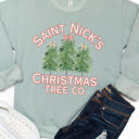 Large Sage Saint Nicks Christmas Tree Co. Graphic Sweatshirt