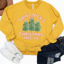 Large Yellow Saint Nicks Christmas Tree Co. Graphic Sweatshirt