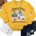  North Pole Christmas Tree Farm Truck Graphic Sweatshirt