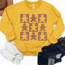  Gingerbread Man Checkers Graphic Sweatshirt