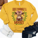  Have Yourself A Mooey Little Christmas Graphic Sweatshirt