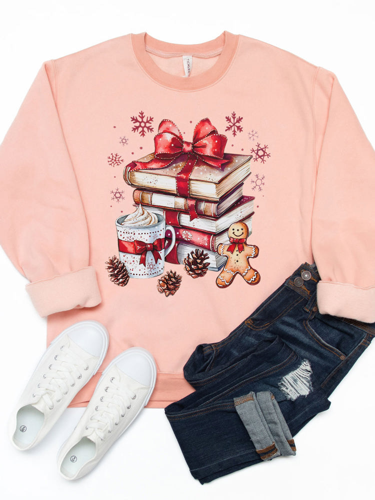 Christmas Books Graphic Sweatshirt