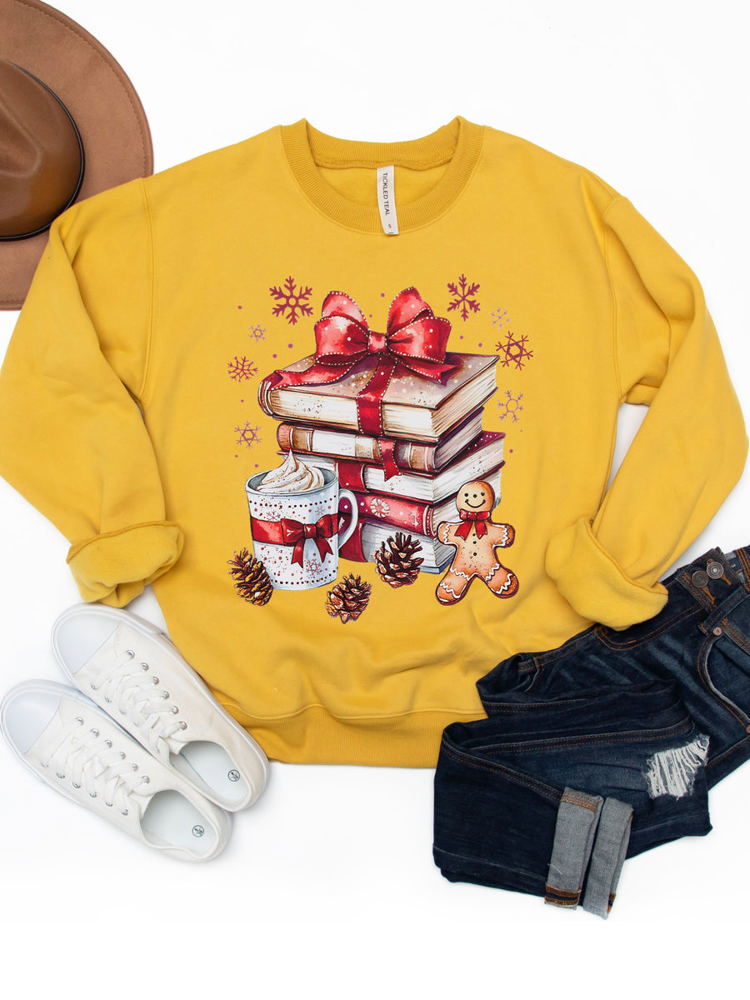 Christmas Books Graphic Sweatshirt