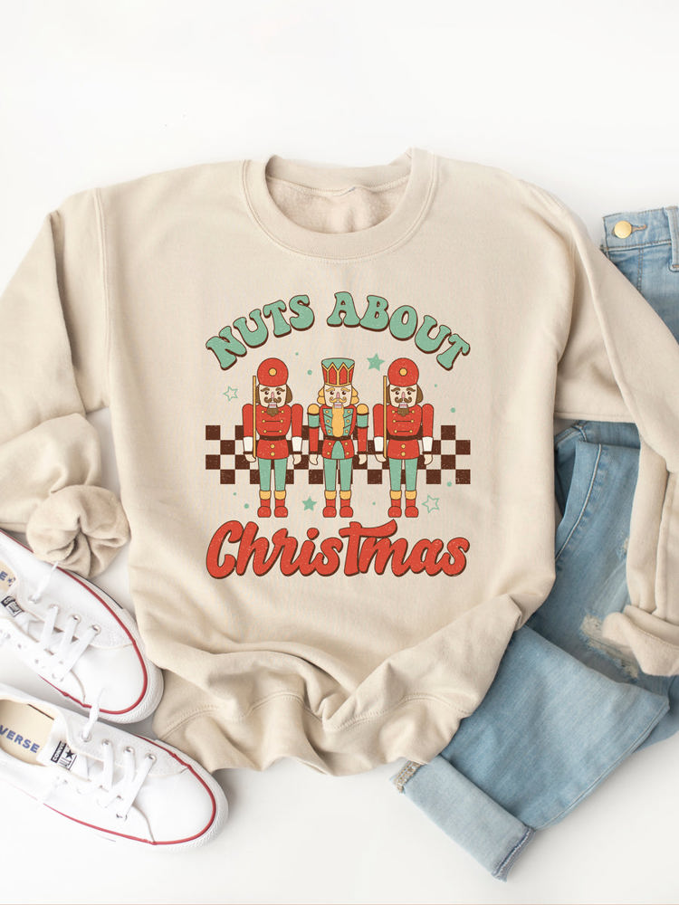 Nuts About Christmas Graphic Sweatshirt