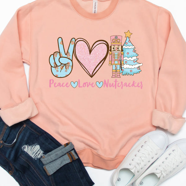 Peace, Love, Nutcracker Graphic Sweatshirt