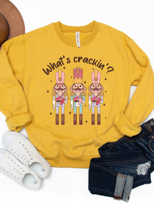 What’s Crackin, 3 Stanley Nutcrackers Graphic Sweatshirt