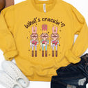 Small Yellow What’s Crackin, 3 Stanley Nutcrackers Graphic Sweatshirt