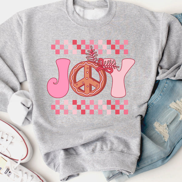 Checkered Joy Graphic Sweatshirt