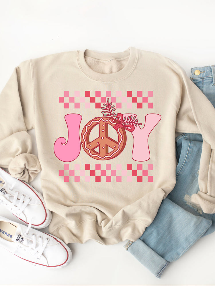 Checkered Joy Graphic Sweatshirt