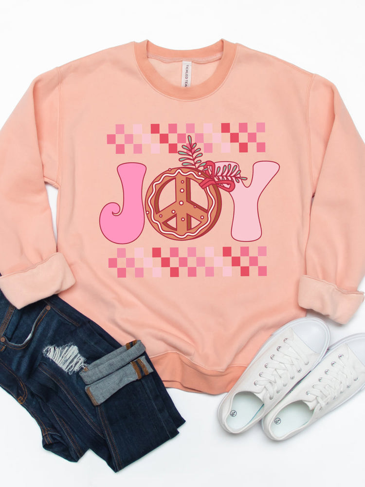 Checkered Joy Graphic Sweatshirt