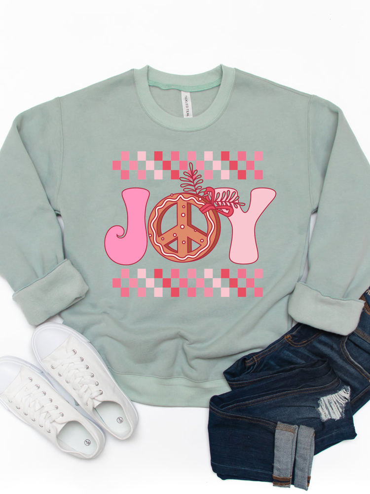 Checkered Joy Graphic Sweatshirt