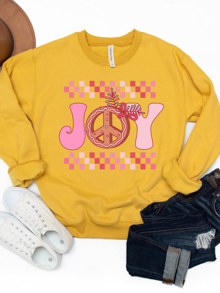 Checkered Joy Graphic Sweatshirt