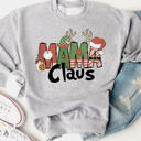 Large Gray Mama Claus Graphic Sweatshirt