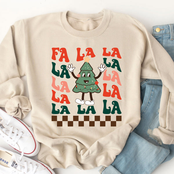 Fa La La Christmas Tree Graphic Sweatshirt