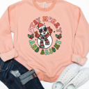  Stay Merry & Bright Snowman Graphic Sweatshirt